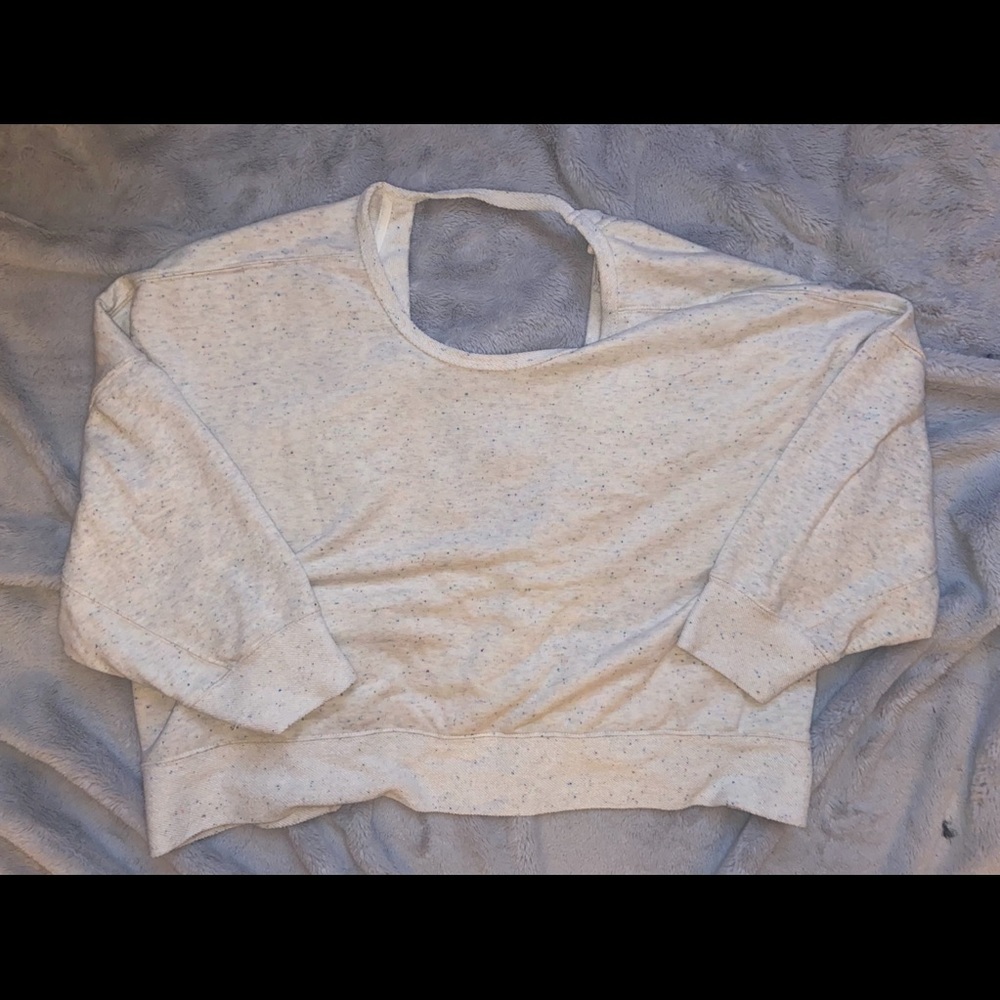 Love stitch speckled yoga sweatshirt